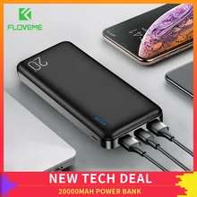 FLOVEME, внешний аккумулятор, 20000 мА/ч, портативная зарядка для Xiaomi, повербанк, Внешнее зарядное устройство, внешний аккумулятор, 20000 мА/ч, двойное зарядное устройство USB FLOVEME, внешний аккумулятор, 20000 мА/ч, портативная зарядка для Xiaomi, повербанк, Внешнее зарядное устройство, внешний аккумулятор, 20000 мА/ч, двойное зарядное устройство USB