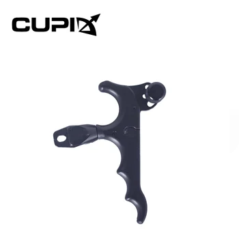 

4 Fingers 360 Degree Rotate Clamp Compound Bow Release Aids Adjustable Thumb Plate Machine Fit Right Hand Archery Shooting