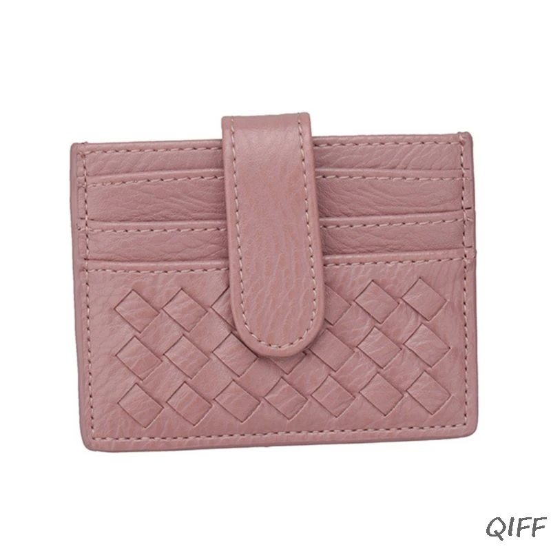 H Fashion Slim Leather Credit Card Holder Cards Case Pocket Wallet Organizer - Цвет: H