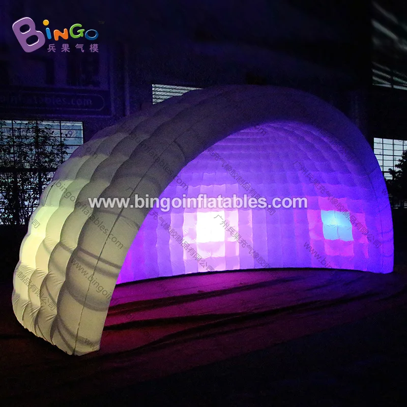 Carpa de media cúpula inflable portátil, carpa de 6M/19,7 pies con iluminación LED para eventos de fiesta/marquesina inflable de 6x3x4M, carpa de juguete