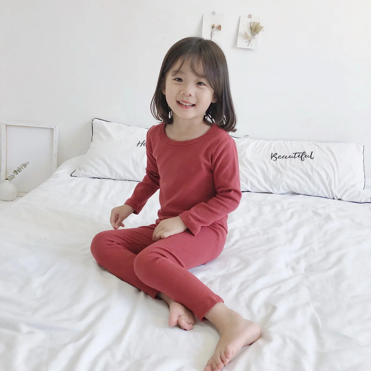 2020 pajama set autumn winter comfortable leisure suit boys girls candy colors