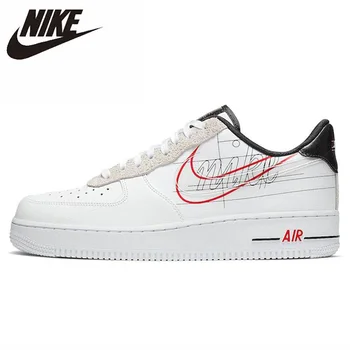 

New Nike Air Force 1 Script Swoosh Women White Skateboarding Shoes Original Light-Weight Outdoor Sports Sneakers