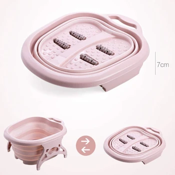 

Foot Bath Massage Bucket Collapsible Foot Bath Plain Foam Massage Barrel Foot Tub Large Plus Foot Bath Barrel Decompression For