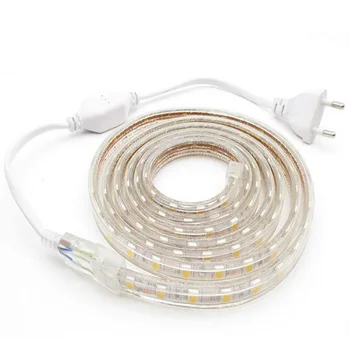 

AC 220V IP65 Outdoor Waterproof LED Flexible Strip 5050 SMD 220 V 60leds/m Outdoor Decorative Lighting Free Shipping