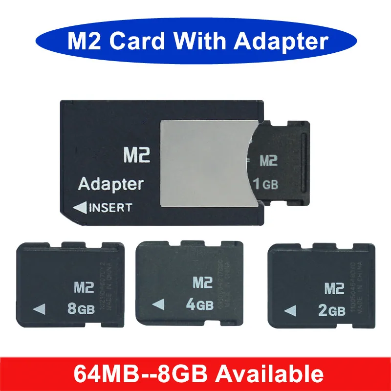 M2 memory card 8GB 4GB 2GB 1GB 512MB 256MB 128MB 64MB Memory Stick