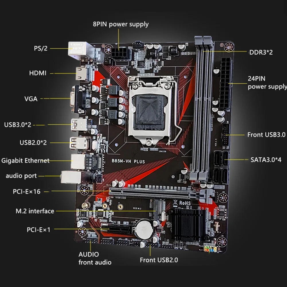 B85M VH аксессуары для настольных материнских плат 16G DDR3 PCI e LGA 1150 высокоскоростной