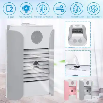 

Mini Portable Air Conditioner Multi-function Humidifier Purifier Cooler Fan Home Personal Space Rechargeable Air Cooling Fan