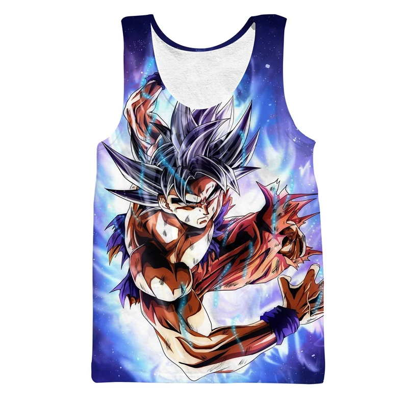 Dragon Ball Z Безрукавка Мужская майка мужская майка Аниме унисекс Топы И Футболки Фитнес Бодибилдинг Homme Фитнес майка топы без рукавов 5XL