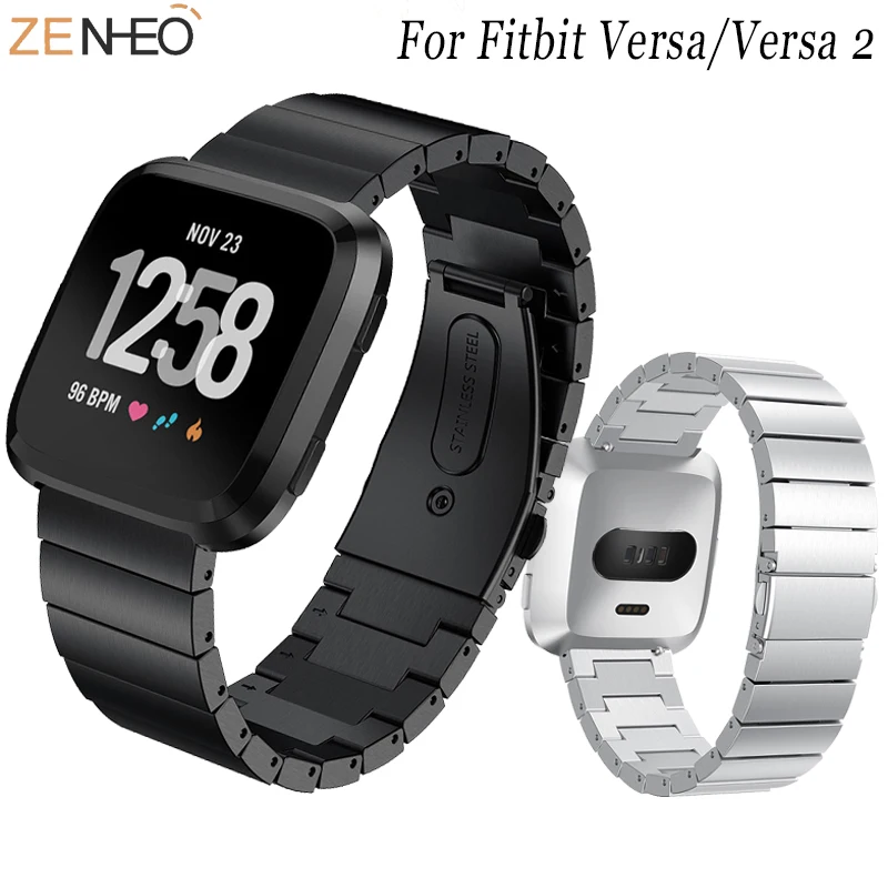 Stainless Steel Band For Fitbit Versa/versa 2 Strap Wrist Replacement