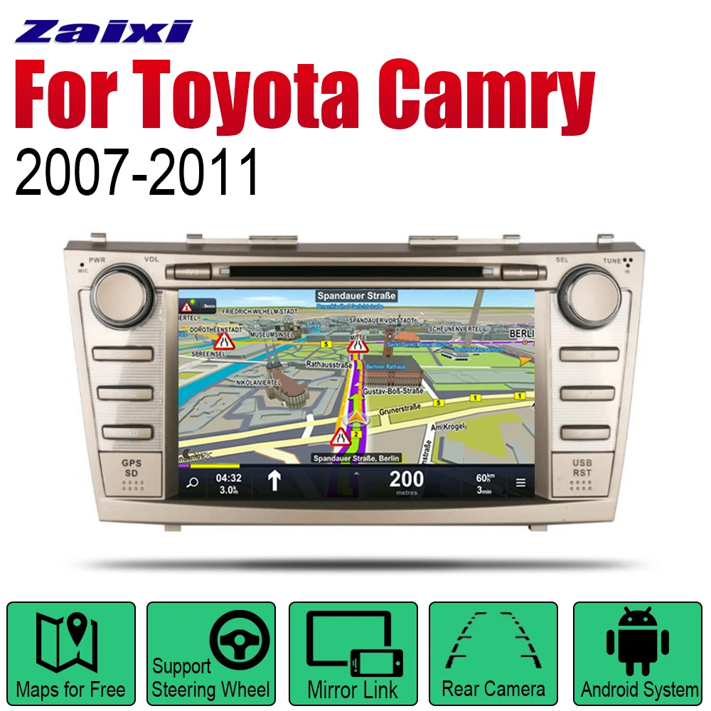 

Android Car DVD GPS Navi for Toyota Camry 2007 2008 2009 2010 2011 player Navigation WiFi Mulitmedia system audio stereo