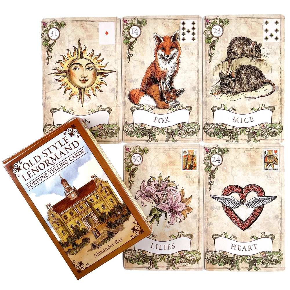 High Quality Special Style Old Lenormand Fortune Telling Cards Tarot Board Games Oracle with Guide Book | Спорт и развлечения