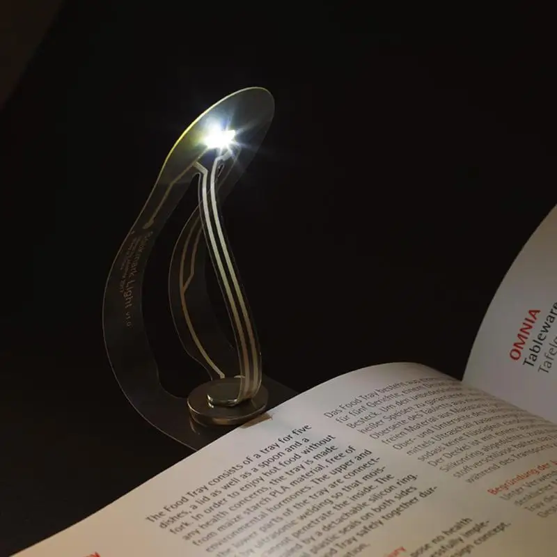 Мини-ультратонкий Светодиодный светильник-книга для чтения, новинка, карта, флэш-светильник, забавный Ночной светильник, лампа-закладка, складной изогнутый книжный светильник