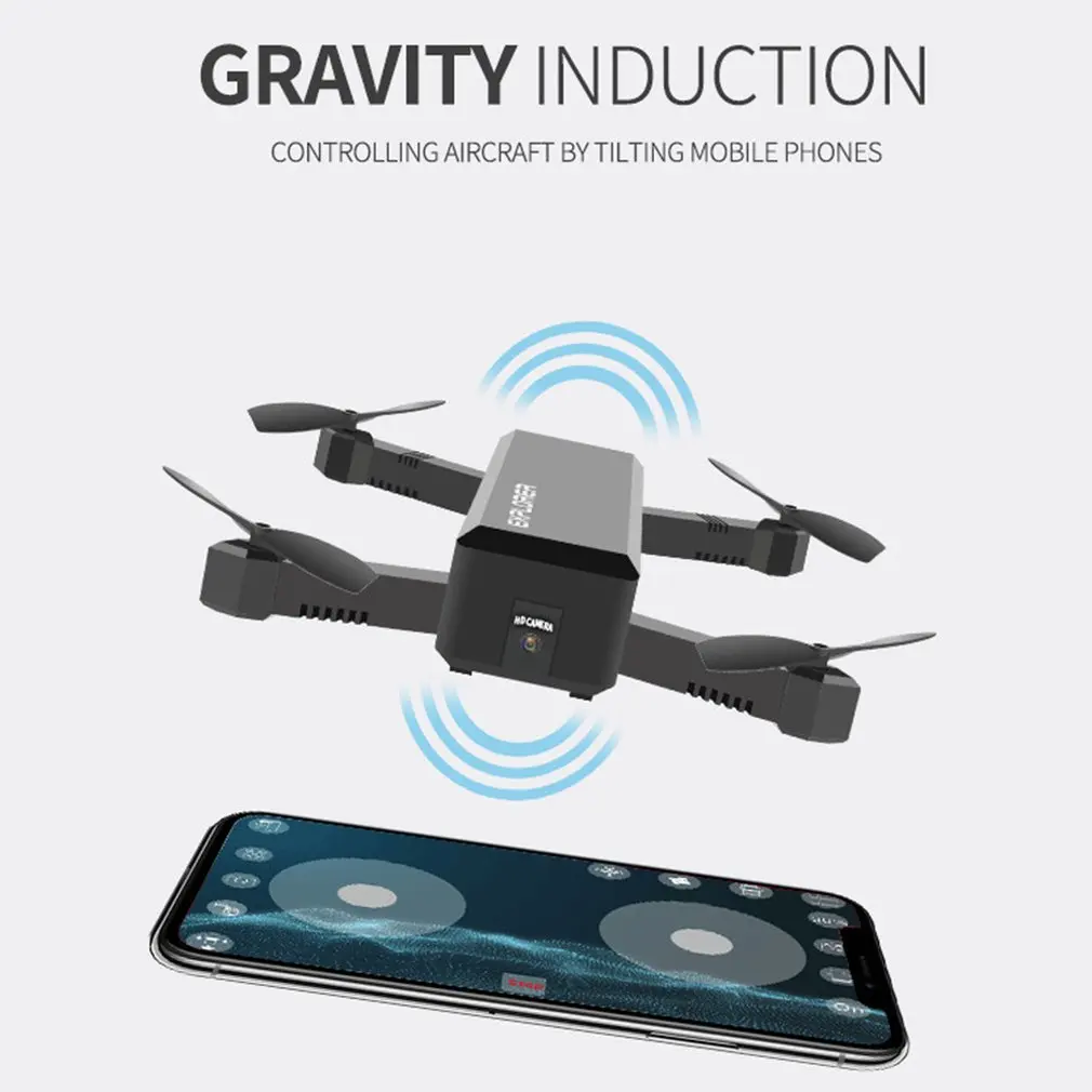 Large Battery Capacity Folding Quadcopter Fixed Height Professional Drone Gesture Camera Remote Control Aircraft