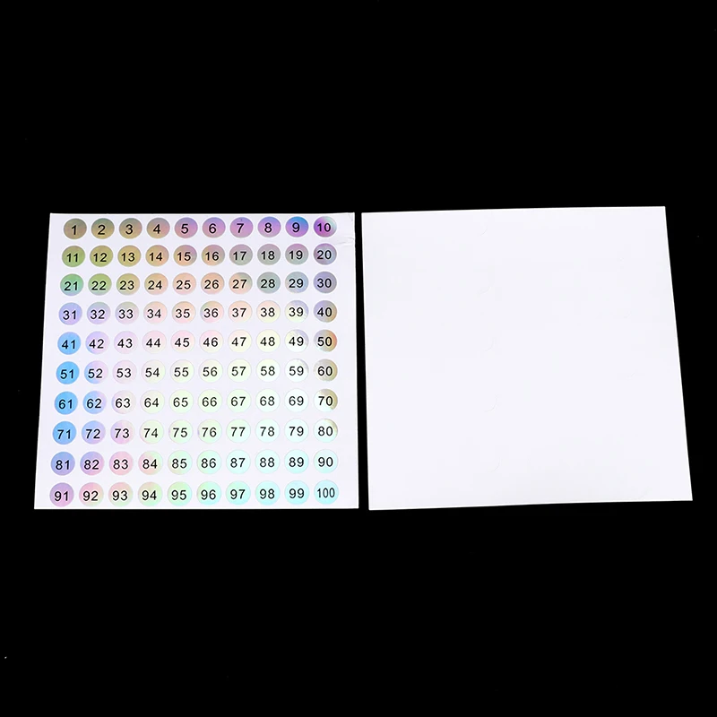 1/2/5 Sheet Number 1-500 Laser Marker Stickers For Nail Polish Glue Bottle Waterproof Stickers