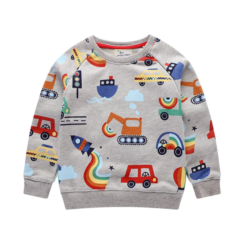 Осенние Топы с длинными рукавами для мальчиков; футболки для мальчиков; детский хлопковый свитер с принтом машинки, динозавра; Детские рубашки; Одежда для мальчиков - Цвет: 3087