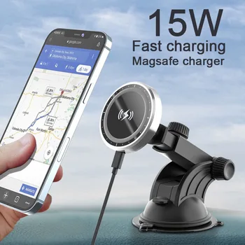 

Wireless Charging Car Phone Holder 15W Fast Charge Air Vent Mount Holder Windshield Car Stand for iPhone Magsafe Charger Xiaomi
