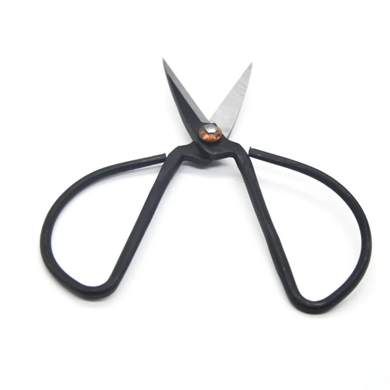 High Quality Durable 50pcs Lot Forged Carbon Steel Bonsai Scissors 121mm Copper Rivet Mini Household Antique Scissors 3
