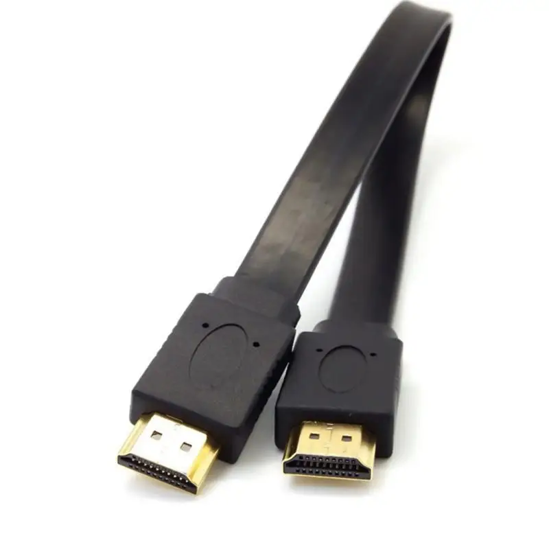 High Quality Full HD Short HDMI Compatible Cable Support 3D Male To Male Plug Flat Cable Cord For Audio Video HD TV 30 cm 50 cm