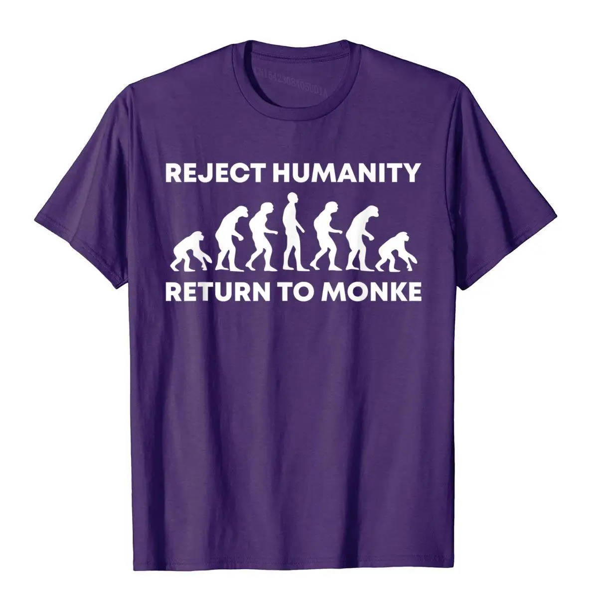 Reject Humanity Return To Monke Funny Meme Monkey Evolution T-Shirt__B11173purple