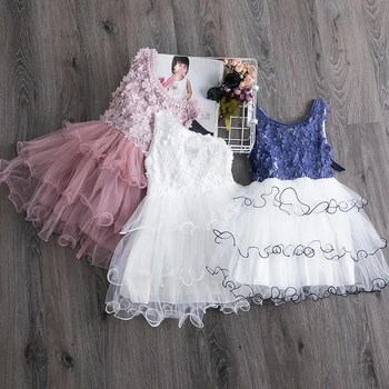 

Spring Summer Girl Dress Lace Embroidery Princess Baby Girl Dress Sleeveless Kids Dresses Children Party Dress Vestido Infantil