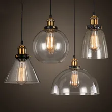 Lámparas colgantes clásicas industriales cocina isla comedor Bar humo gris vidrio lustre E27 bombilla Edison lámpara colgante gris