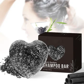 

Hot Bamboo Charcoal Hair Soap No Chemicals Handmade Oil Control Deep Clean Shampoo Soap t6