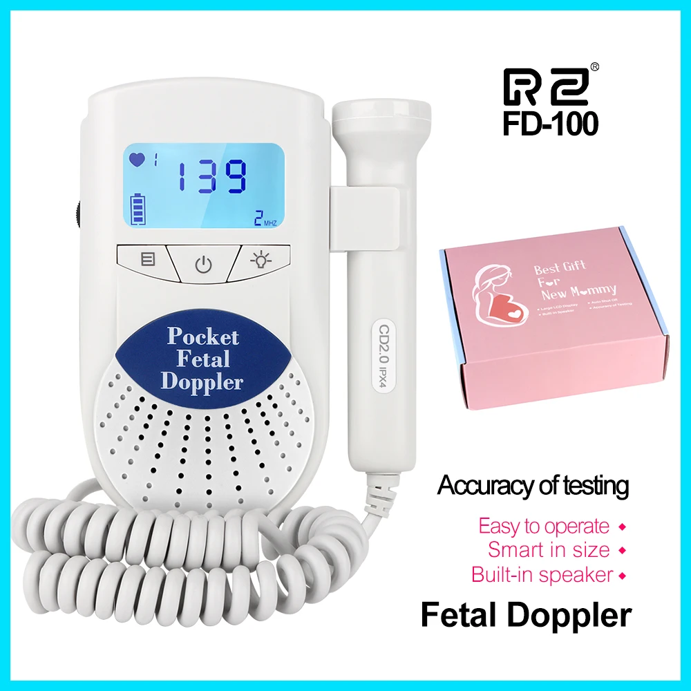 US Shipping Fetal Heartbeat Monitor,Doppler Fetal Monitor Heartbeat,Portable Doppler Fetal Heartbeat Baby Monitor C19 