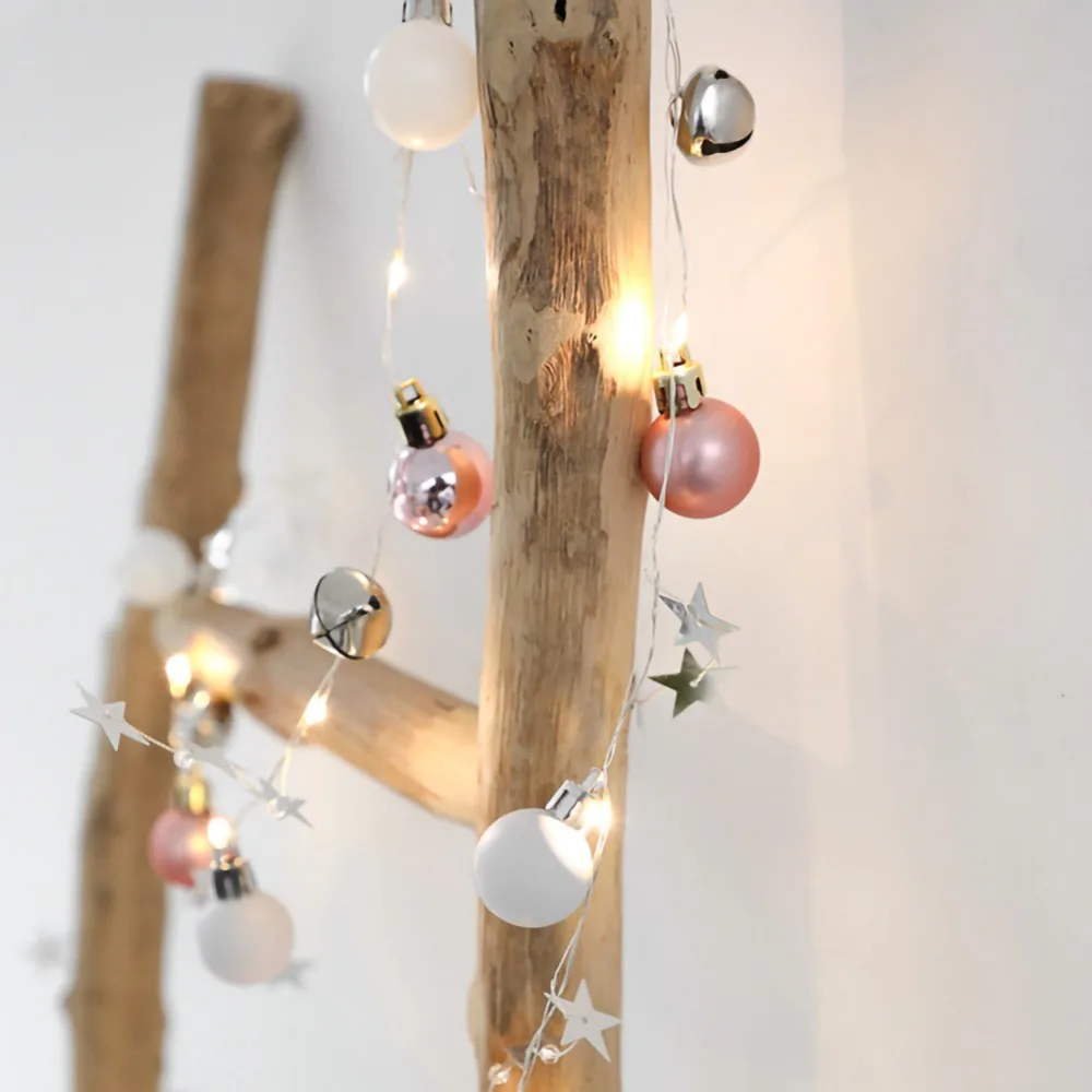 20LED Рождественская гирлянда с колокольчиками огни Декор Рождественская елка украшения шары