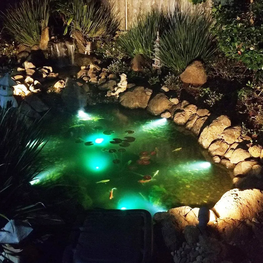 lâmpada subaquática luz do ponto piscina fontes lagoa aquário luz