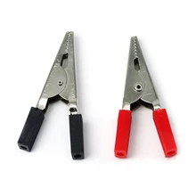

50pcs Red Black Small Large Alligator Clip Sheath Clip Test Clip Power Supply Clip Experimental Test Clip Connector Plug Power