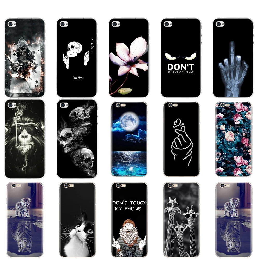 Per Iphone 5S 5S Se 2016 4S 4 Custodia Etui Soft Tpu Cover Posteriore In Silicone Per Apple Iphone 6 S 6 S Plus Paraurti Protettivo Coque