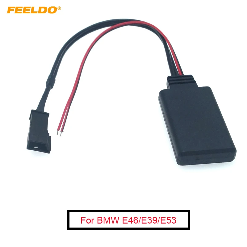 

FEELDO 5Pcs Car Wireless Bluetooth Module Receiver 3Pin Stereo Audio CD AUX-in Adapter For BMW E46/E39/E53 Accessory AUX Cable