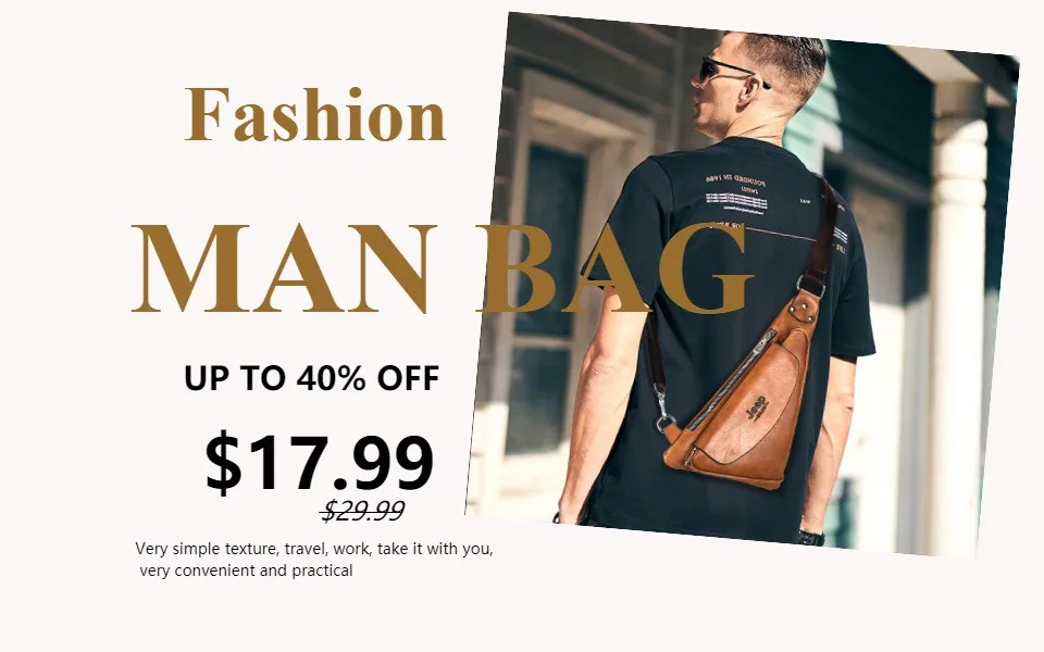 JEEP BULUO Big Brand Men Sling Bag Fashion Casual Leather Chest Waist Bag Crossbody Daypacks For College Teenagers New JEEP BULUO Big Brand Men Sling Bag Fashion Casual Leather Chest Waist Bag Crossbody Daypacks For College Teenagers New