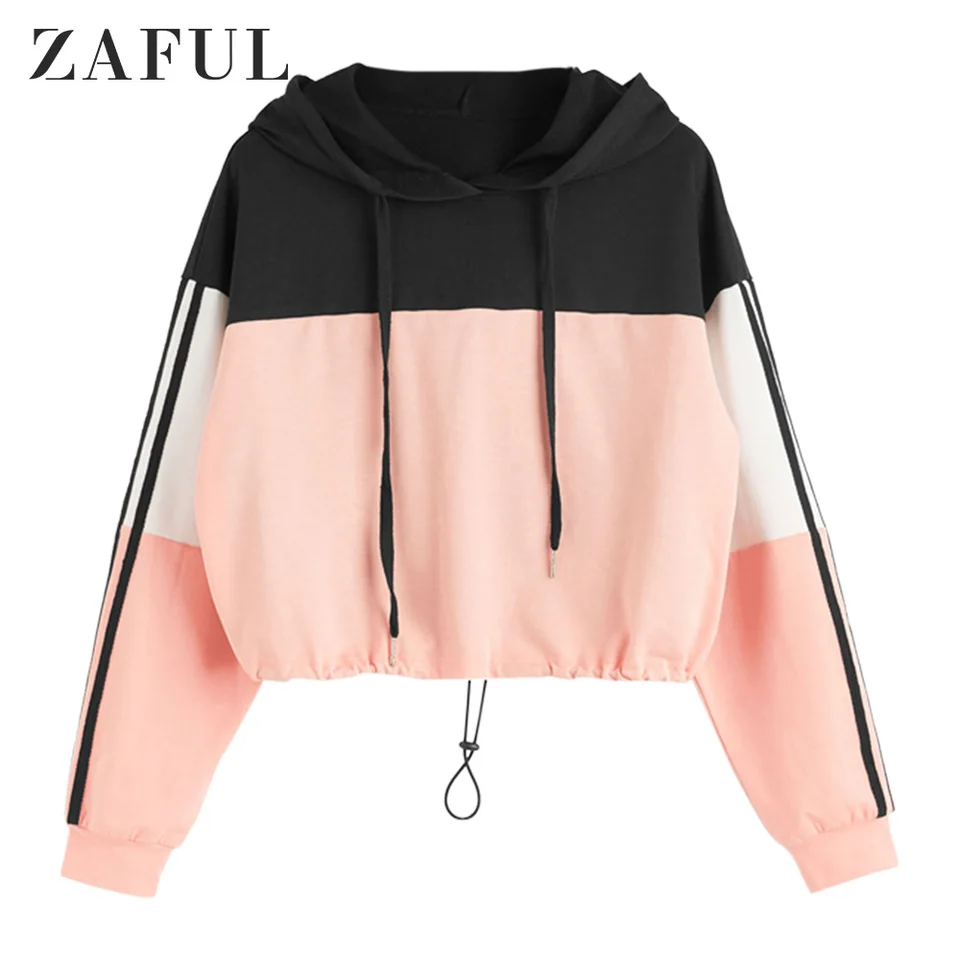 zaful contrast hoodie