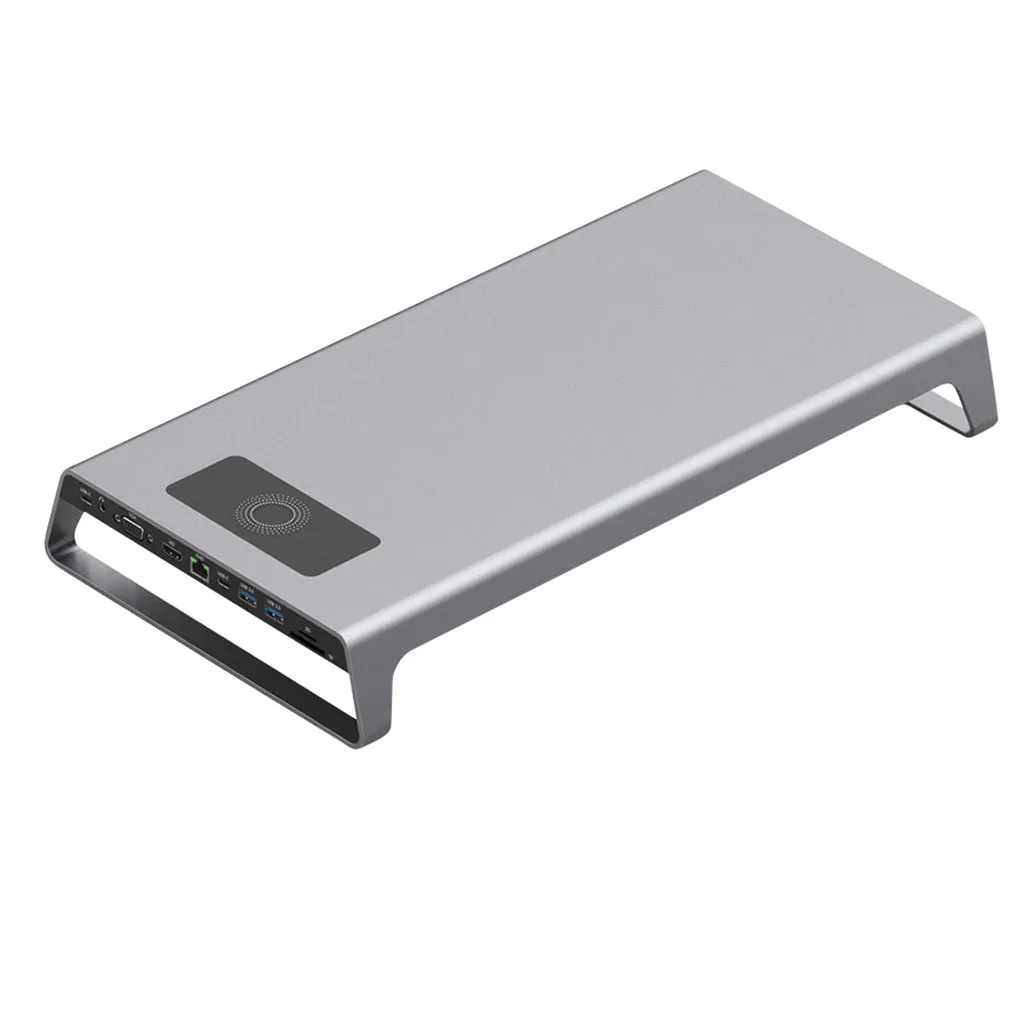 USB type-C 3,0 Многофункциональный 11 в 1 стыковочный концентратор Беспроводное зарядное устройство для IPhone XiaoMi samsung+ загрузочный стол для ноутбука дропшиппинг