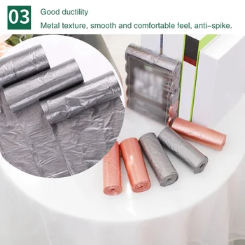 

100pcs/5Roll Thick Flat Mouth Continuous Rubbish Bin Liner Waste Container Garbage Trash Storage Bag Hot!