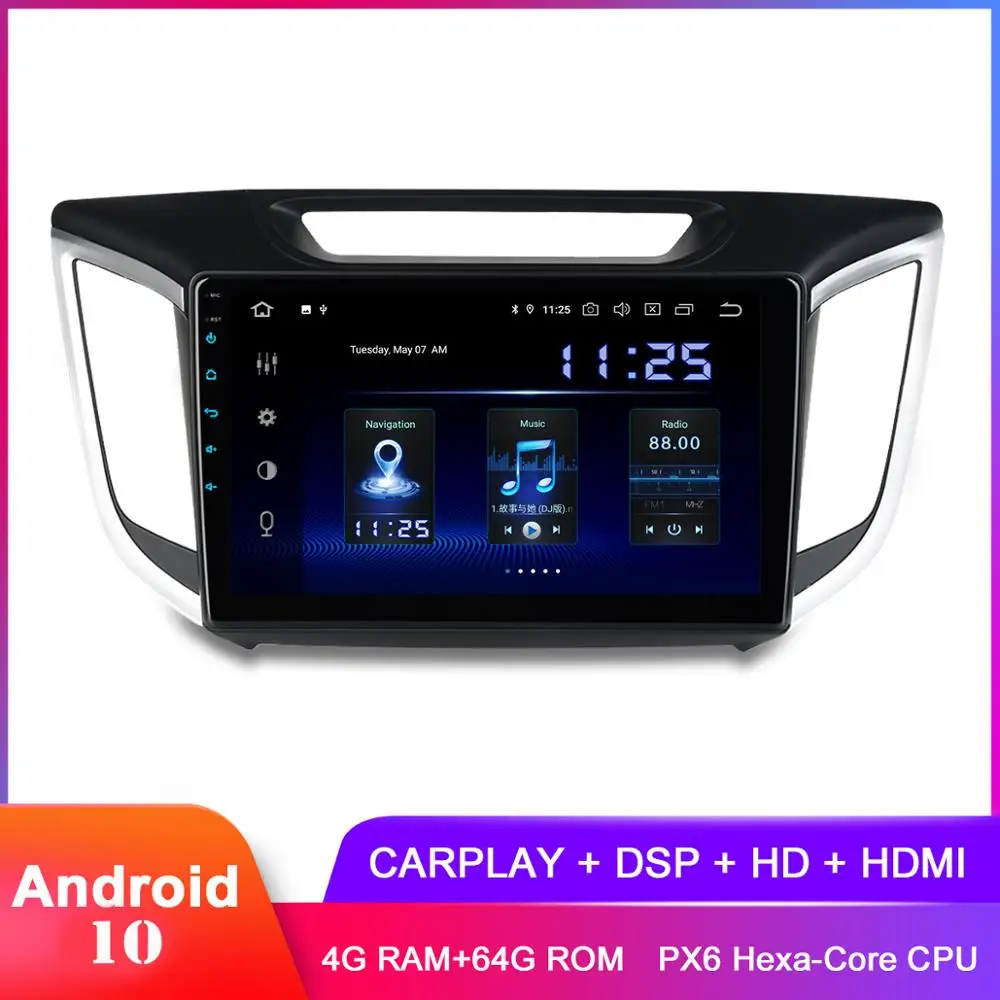 Автомагнитола Creta IX25 10 2 дюйма IPS дисплей Android GPS Wi Fi DSP|Мультимедиаплеер для авто| |