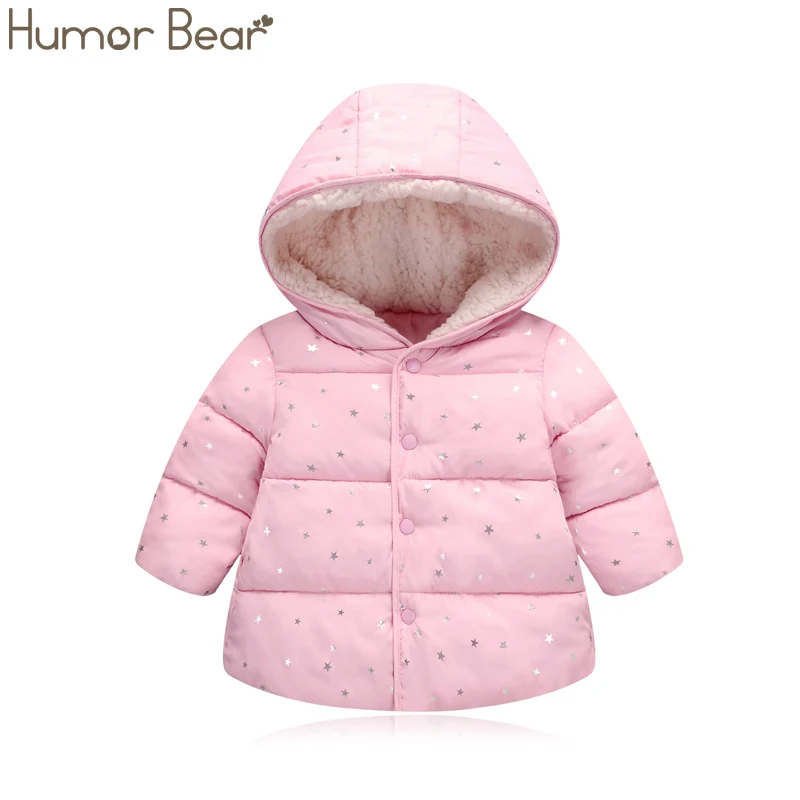 

Humor Bear Baby Girls Jacket 2019 Autumn Winter Girls Jacket Coat Kids Warm Hooded Star Outerwear Coat Boys Coat Kids Clothes