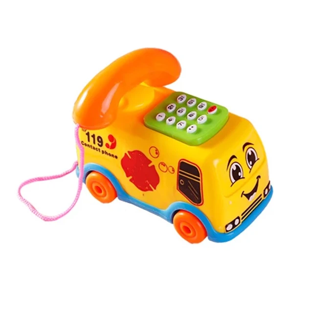 1pcs Baby Toys Music Cartoon Bus Phone Educational Developmental Kids Toy Gift Children Early Learning Exercise Baby Kids Game 6