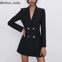 Motina Julia Elegant fitness long suits blazer women Autumn office black female uniform ladies blazer Casual daily jacket coats