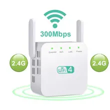 Wireless WiFi Repeater Wifi Extender 2.4GHz 300Mbps Wi-Fi Amplifier Long Range Wifi Signal Booster Long Range Wifi Smart Home