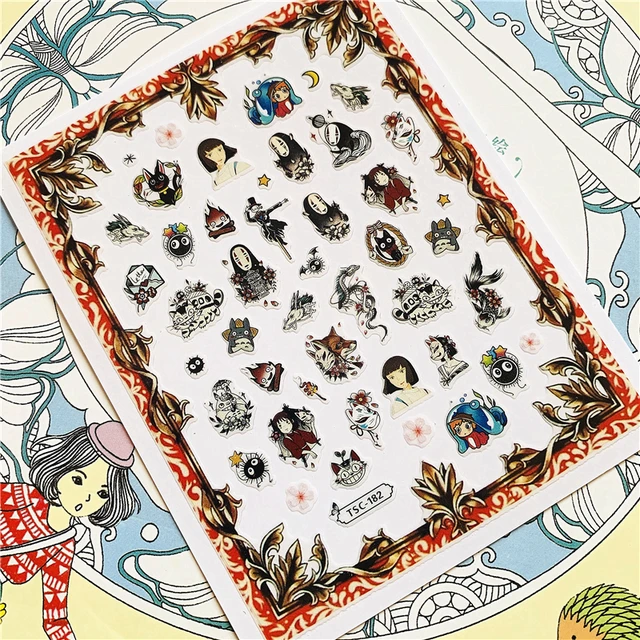 TSC-293 TSC-287 Japanese cartoon anime clown character 3D Back glue Nail Art Stickers Decals Sliders Nail ornament decoration TSC-182 XK