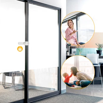 

Adjustment Window Lock 7 Holes Install in Minutes Child Proof Prevent Theft Push-Pull Lock for Sliding Window and Door