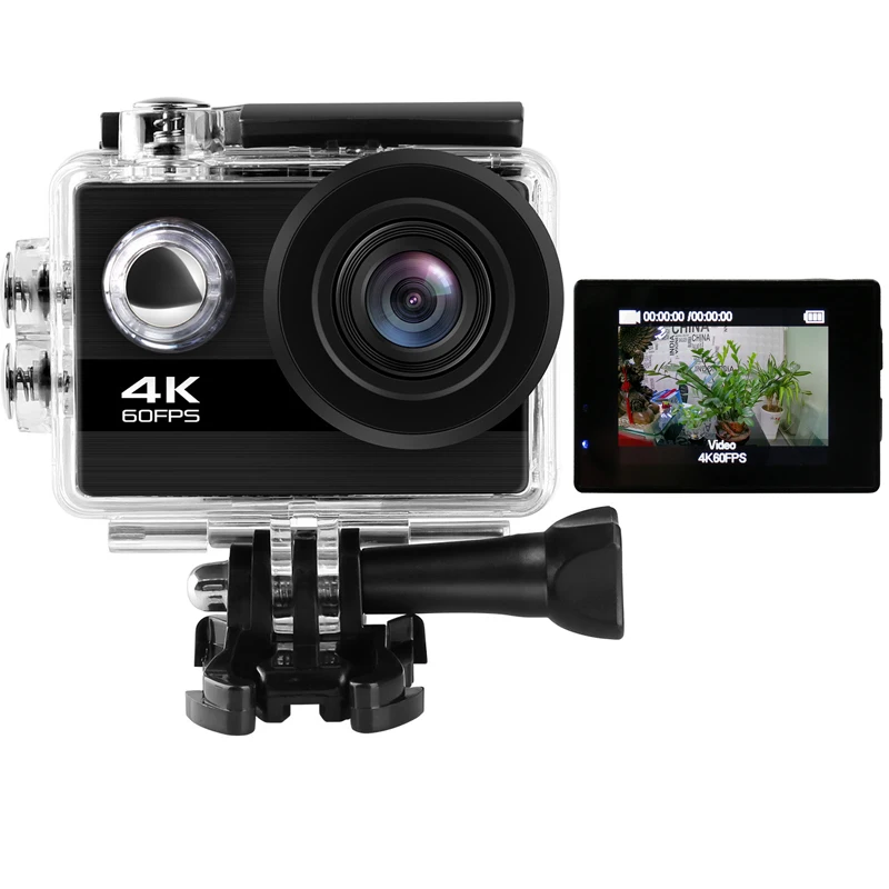 Экшн-камера Ultra HD 4 K/60fps Wifi 16MP 2,0 lcd 170D объектив шлем камера 30m Go Водонепроницаемая профессиональная спортивная камера видеокамера