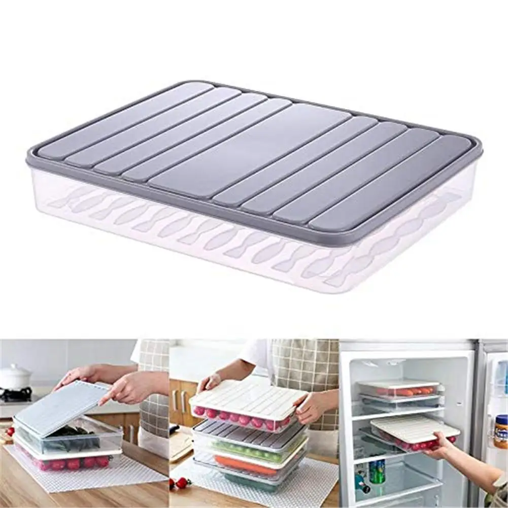 

Compartment Stackable Refrigerator Food Container Thin Storage Box Reusable Plastic Portion Control Storage Set For Storing