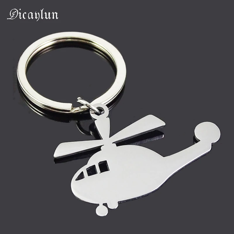 DICAYLUN Custom Keychain Helicopter Laser Engraver Name Key Chain Stainless Steel Keys Accesorias Men Accessories Boyfriend Gift | Украшения
