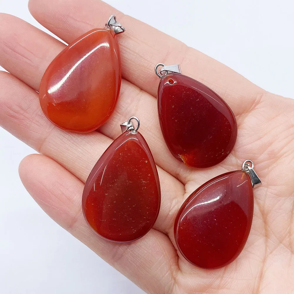 Positive Crystal Red Agate Necklace Gemstone Pendant Spiral Wire Wrapped  Decor | Fruugo NO
