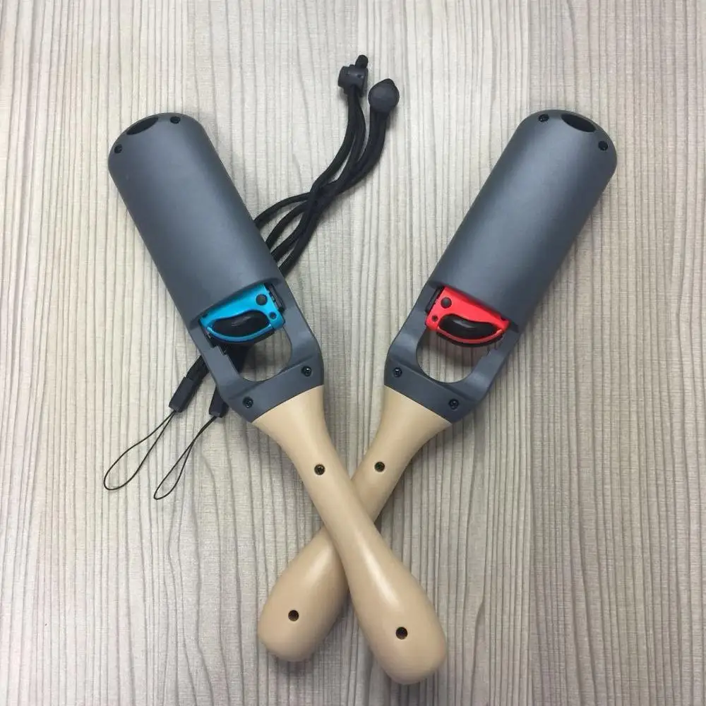 Двойной пакет барабанные палочки рукоятка для Nod NS switch Joy-Con контроллеры для Taiko Drum Master Kinect игра с ремешками на запястье