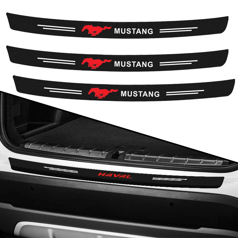 1 шт. автомобильные наклейки из углеродного волокна для задней панели Mustang Zapatillas