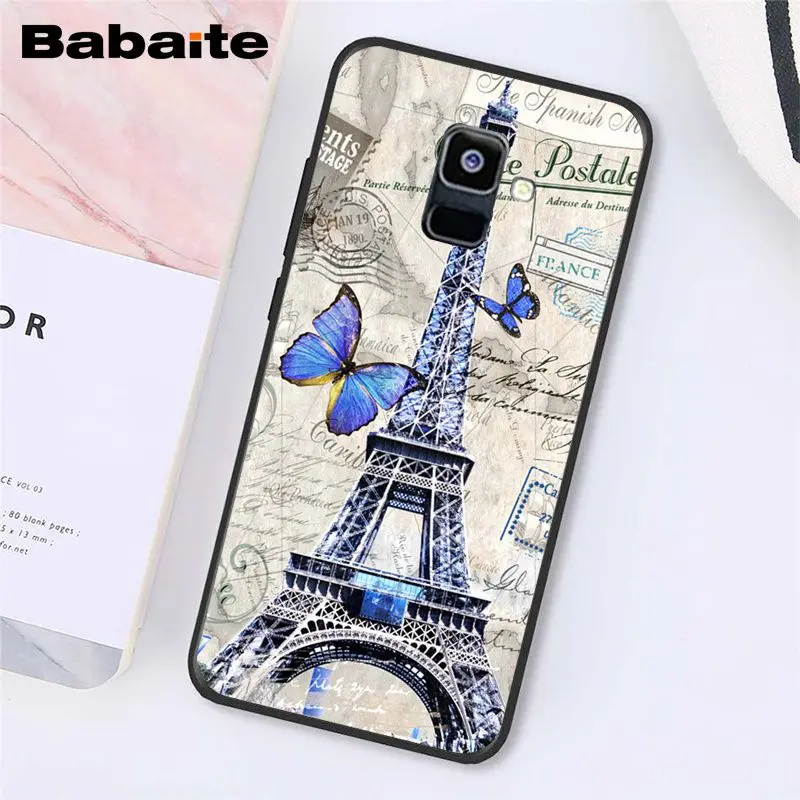 Babaite Париж Лондон Эйфелева башня Нью-Йорк осень чехол для телефона для samsung Galaxy A7 A50 A70 A8 A3 A6 A6Plus A8Plus A9 - Color: A5